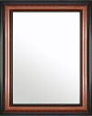 鏡 ミラー 壁掛け鏡 ウォールミラー:スパニッシュナチュラル 8021 ブラウン 388mmx488mm
