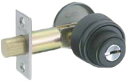 (3)ALPHA・YAMAHA チューブラ本締錠ALPHA FBロック仕様 玄関 鍵(カギ) 交換 取替え用バックセット60mm ブラックYAMAHA ALPHAの刻印■標準キー5本付き■【送料無料】