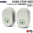 Kabastar Neo リプレイスメントシリンダー2個同一キー仕様ハイセキュリティ万能 玄関 鍵(カギ) 交換 取替え用シリンダー■標準キー5本付き■【送料無料】