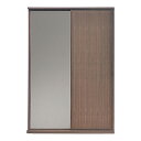 【4/9~エントリーでポイント10倍!】 MARUTA NOOSA ヌーサ家具 婚礼家具 タンス 箪笥国産 低ホルムアルデヒド 送料無料 開梱設置洋服タンス 鏡扉100-1900洋服タンス(左扉 鏡)ブラックチェリー 丸太木工