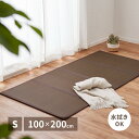 水拭きできる PP 畳マットレス 綾模様 シングル 約100×200cm 置き畳 4つ折り 折りたためるマット 萩原