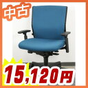 オフィスチェア 肘付 (アジャストアーム) ローバック オフィスシーティング防炎製品仕様【オカムラ製:エスクードシリーズ】【C483ZR FFW5】【中古】【セット】【オフィス家具】【可動肘付】