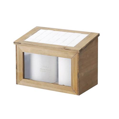 【代引不可】木製トイレットペーパー入れ Wooden Case SV-04 / トイレ収納、トイレットペーパー入れ、雑貨
