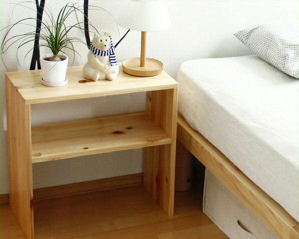 高さ別注できるひのきの木製ナイトテーブル 寝室 サイドテーブル インテリア 家具 リビング…...:kagunosato:10016154