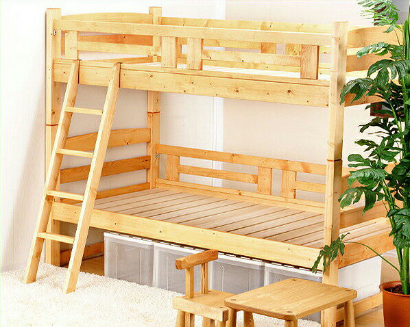 木製 二段ベッド 2段ベッド 子供 すのこベッド...:kagunosato02:10007173