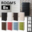 【5%OFF】 サンカ(SANKA) リビング チェスト 5段 幅54 ルームス 5段 ワイド 【日本製】 収納ボックス 引き出し 引出し プラスチック ケース 衣装ケース 【送料無料】