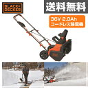 ブラックアンドデッカー(BLACK&DECKER) 36V 2.0Ah コードレス除雪機(電池2個付お買い得セット) SNC3650L2-JP 除雪器 家庭用 電動 雪かき 電動除雪機 【送料無料】