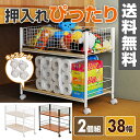 キャスター付き 押入れ収納ラック(幅38)2個組 OSR-7...