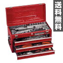 【5%OFF】 スーパーツール プロ用デラックス工具セット 9.5sq(チェストタイプ) S8000DX レッド(焼き付け塗装) 自動車工具セット 農機工具セット 整備工具セット 【送料無料】