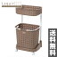 レクエア ランドリーバスケット(2段) LQ-2BR ブラウン 【送料無料】