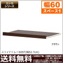 『エシカ スライドトレー幅60cmタイプ(W600)』 幅52.7cm 奥行き35cm 高さ3.5cm カラーボックス トレー 送料無料 システム収納ボックス 収納家具 ラック カスタム 棚 シェルフ ダークブラウン 組立家具