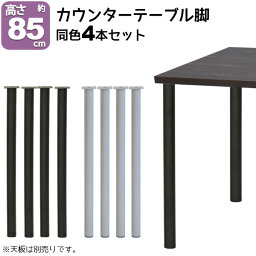 テーブル 脚 パーツ DIY テーブル脚 <strong>高さ85cm</strong>(テーブル脚のみ4本セット) <strong>カウンターテーブル</strong> 受付テーブル 物置台 アイアン脚 スチール脚 リフォーム リメイク アイアンレッグ 取り替え脚 付け替え脚 D.I.Y テーブル用脚 シルバー サークル脚(丸脚)ブラック コインランドリー