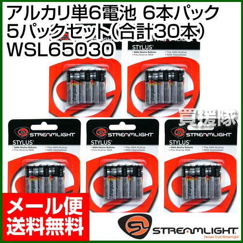 ストリームライト 交換 アルカリ単6電池 6本×5パッケージセット（合計30本） WSL6…...:kaientai-2:10030257