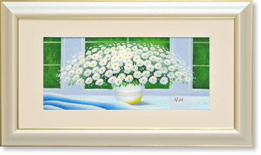 【楽天市場】油絵・窓辺の白い花（ヒラリーメイヤー）（風水画）：絵画生活