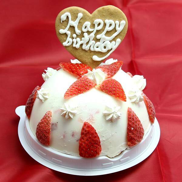 アイスクリーム・ジェラート パンナストロベリーアイスケーキ　4号サイズ　【お誕生日・お誕生日アイスケーキ】