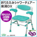 島製作所 折りたたみシャワーチェア 楽湯DX【送料無料】介護 入浴 介助 在宅介護 風呂