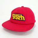 【中古】【メンズ 古着】GOODENOUGH SATIN EMBRO IDERY B.B CAP グッドイナフ ベースボール キャップ/品番:GE-168004/国内正規品/サイズ:フリー/カラー:レッド/刺繍/5パネル/帽子【山城店】