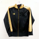【中古】champion/チャンピオン/シェルニットパーカー/セットアップ/魔裟斗モデル/ジャージ/ゴールドウイン/CW1316/ゴールド刺繍/S/BLK/メンズ/古着 123 桜井店