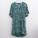 【中古】【レディース古着】HYSTERIC GLAMOUR ヒステリックグラマー 半袖ワンピース サイズ:F/カラー:青 系/ドメス【山城店】