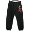 【中古】【メンズ古着】SUPREME×Champion Stacked C Sweatpant/ シュプリーム チャンピオン スウェット パンツ/コラボ/BLACK/M/17AW【山城店】