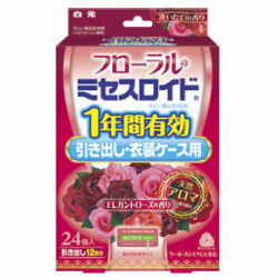 白元 フローラルミセスロイド 引き出し用 エレガントローズの香り 24個入 衣類用防虫剤...:kaiteki-elife:10028447