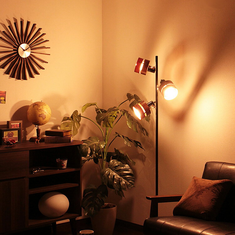 【送料無料】照明 LED 対応 フロアライト 3灯 レダ フロア【ライト ブルックリン 西…...:kaiteki-homes:10094147
