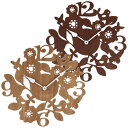 掛け時計 フォレスト&ツリー【壁掛け時計 時計 おしゃれ かわいい デザイン 北欧 壁 壁時計 クロック 壁掛け 雑貨 壁時計 テイスト 動物 アニマル 花 花柄 フラワーモチーフ 子供 結婚祝い リビング ダイニング モダン 寝室 子供部屋】【送料無料】【インテリア】10P05Dec15