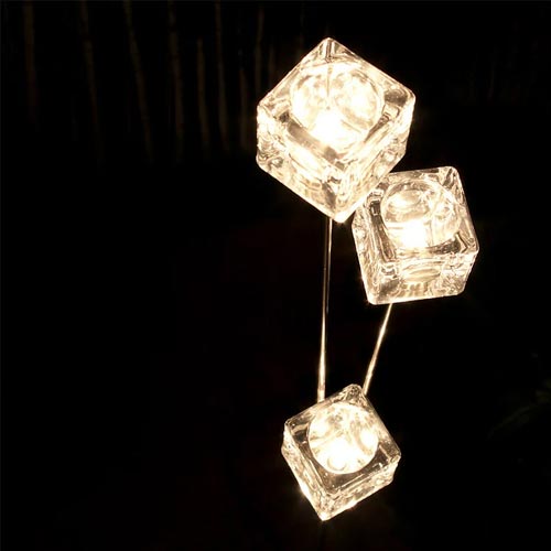 【送料無料】照明 フロアスタンド ハロゲンフロアランプ 3灯 スターキューブ ガラスキュー…...:kaiteki-homes:10005915