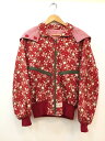 【中古】PINK HOUSE ピンクハウス ジャケット 花柄 レッド