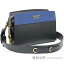 【未使用品】プラダ【PRADA】 エスプラナードバッグ サフィアーノ×シティカーフ メタルロゴ ブルー×ブラックレザー ショルダーバッグ クラッチバッグ 1BH043 2EVU F011E PRADA ESPLANADE BAG SAFFIANO+CITY CALF BLUETTE+NERO【Sランク】【新品同様】