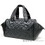 【美品】シャネル 【CHANEL】 ソフトキャビアスキン キルティング ラージ ボストンバッグ ココマーク ステッチ ブラック クラシック マトラッセ メダリオン #11 CAVIARSKIN CC LOGO BOSTON BAG【Aランク】【中古】