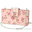 【美品】プラダ 【PRADA】 サフィアーノ フラワープリント スマートフォンホルダー ピンク カーフレザー ポシェットウォレット チェーンショルダーバッグ 斜め掛け メタルロゴ 花柄 1ZH034 2EER SAFFIANO PHONE HOLDER POCHETTE WALLET【Aランク】【中古】