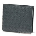 【未使用品】ボッテガヴェネタ 【BOTTEGA VENETA】 イントレチャート VN 二つ折りウォレット ダークグレー カーフスキン コンパクト 財布 サイフ 113993 V4651 BV INTRECCIATO WALLET【Sランク】【新品同様】