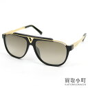 【美品】ルイヴィトン【LOUIS VUITTON】Z0936E サングラス マスコット モノグラムパターン刻印 アイウエア 眼鏡 メガネ めがね パイロット LV Mascot Sunglasses【SAランク】【中古】