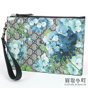 【未使用品】グッチ 【GUCCI】GGブルームス クラッチバッグ リストレット セカンドバッグ ポーチ GGスプリーム フローラプリント 546349 BLOOMS POUCH GG SUPREME 【Sランク】【新品同様】