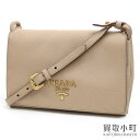 【美品】プラダ【PRADA】 レザー ショルダーバッグ メタルロゴ クラッチ 斜め掛け 1BH031 VIT.DAINO CAMMEO 【Aランク】【中古】