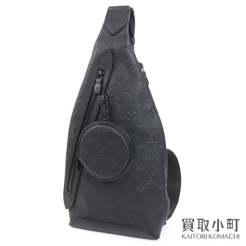 【最大1万円OFFクーポン! 9/20〜】【新品同様】ルイヴィトン【LOUIS VUITTON】M21890 デュオ スリングバッグ モノグラムシャドウ ノワール クロスボディ ショルダーバッグ 斜め掛け バムバッグ メンズ ブラックレザー LV DUO SLING【中古】