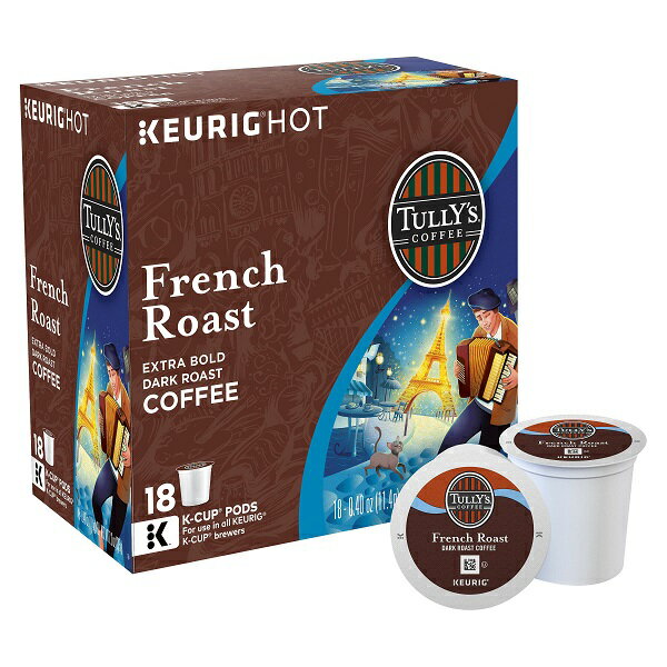 KEURIG K-Cup 【キューリグ用 K-Cup Tully's Coffee タリーズコーヒー フレンチ ロースト 18カップ入り】