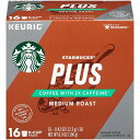 KEURIG 【キューリグ K-Cup / スターバックス プラス COFFEE WITH2X CAFFEINE ミディアムロースト ハウスブレンド / 16個入り / 196g (6.9oz)】