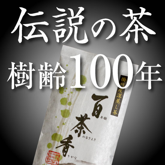 【メール便対応】掛川産掛川茶 深蒸し茶「百茶香」80g入＋手作り緑茶クッキー3枚入りプレゼント！【農林水産大臣賞】:原田総合製茶謹製