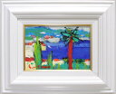 絵画 油絵 佐藤徹 コート・ダジュールにて 送料無料 【肉筆】【油絵】【外国の風景】【サムホール】