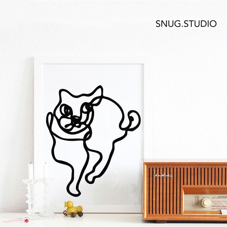 100円クーポン獲得可★snug.studio ポスターSNUG.LOVES CATS poster スナッグ LOVES CATS【SNUG スナッグスタジオ スナッグ スタジオ ポスター ネコ 猫 ねこ cat 壁 インテリア 飾り 雑貨 北欧 おしゃれ かわいい 可愛い モノトーン 結婚祝い】