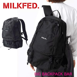 【10%OFF】<strong>MILK</strong><strong>FED.</strong> <strong>ミルクフェド</strong> BIG BACKPACK BAR <strong>リュック</strong> <strong>レディース</strong> 通学 女子 通勤 旅行 <strong>大容量</strong> <strong>リュック</strong>サック バックパック おしゃれ 大人 おすすめ デイパック 28L ブランド 中学生 高校生 大学生 03164033