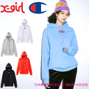 X-girl(エックスガール)チャンピオン【CHAMPION X X-GIRL SWEAT HOODIE】スウェットフ