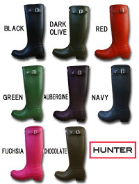 ハンターオリジナルトールHUW23499・HUW23177/HUNTERORIGINALTALLメンズ・レディースBLACK・AUBERGINE・CHOCOLATE・DARKOLIVE・FUCHSIA・GREENNAVY・REDレインブーツRAINBOOTロング丈//【YDKG-m】
