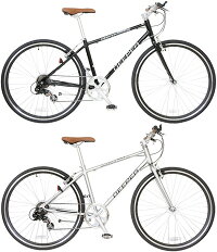 700C約27インチ自転車角度可変ハンドルステムロードバイククロスバイクシマノ製6段変速ギア軽量アルミフレームブラックシルバーROADCROSSBIKE