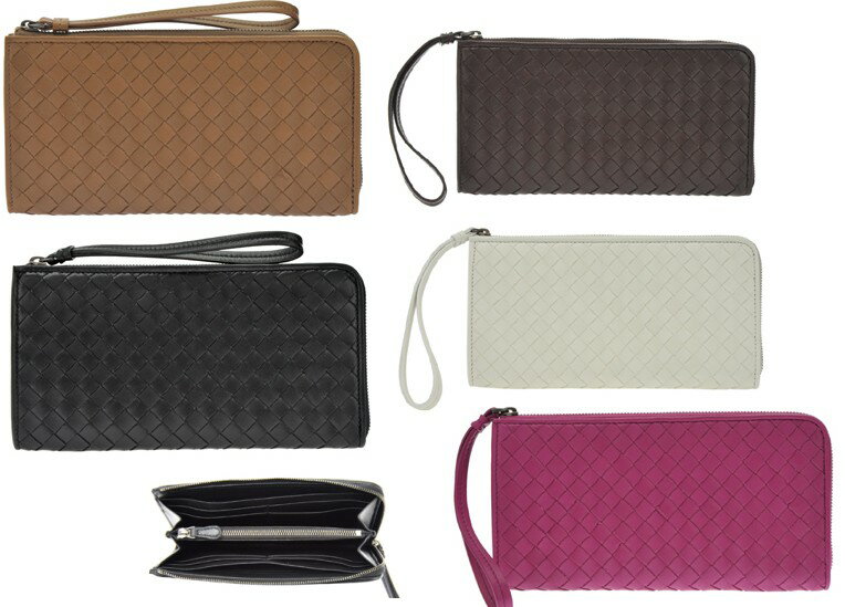 BOTTEGA VENETA WALLETボッテガヴェネタ　長財布 L字ファスナー　小銭入れ付1000ブラック　2040ブラウン　2802ベージュ6202パープル　9012ホワイト244823-V00