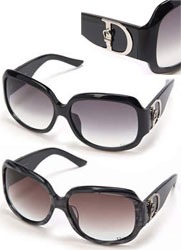 Christian Dior　クリスチャンディオール　サングラスブラック　グレーグラデーション　オーバルロゴプレートめがね メガネ 眼鏡クラシックディオール　SUNGLASSCLASSIC DIOR 584 LF