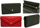 CHANEL シャネル V字フラップ小銭入れ付き2つ折り長財布ココマーク金具ブラック レッド ゴートスキンレザーVステッチシェブロン ゴールド金具 WALLETWALLETN0413RE94305BKGD