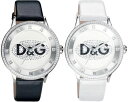 D&G 腕時計 ドルガバアナログウォッチ プライムタイムラインストーン文字盤ブラック ホワイト レザーベルトDOLCE&GABBANA PRIME TIMEDW0504 DW0503ドルチェ&ガッバーナディー&ジー アクセサリーメンズ レディース ユニセックス